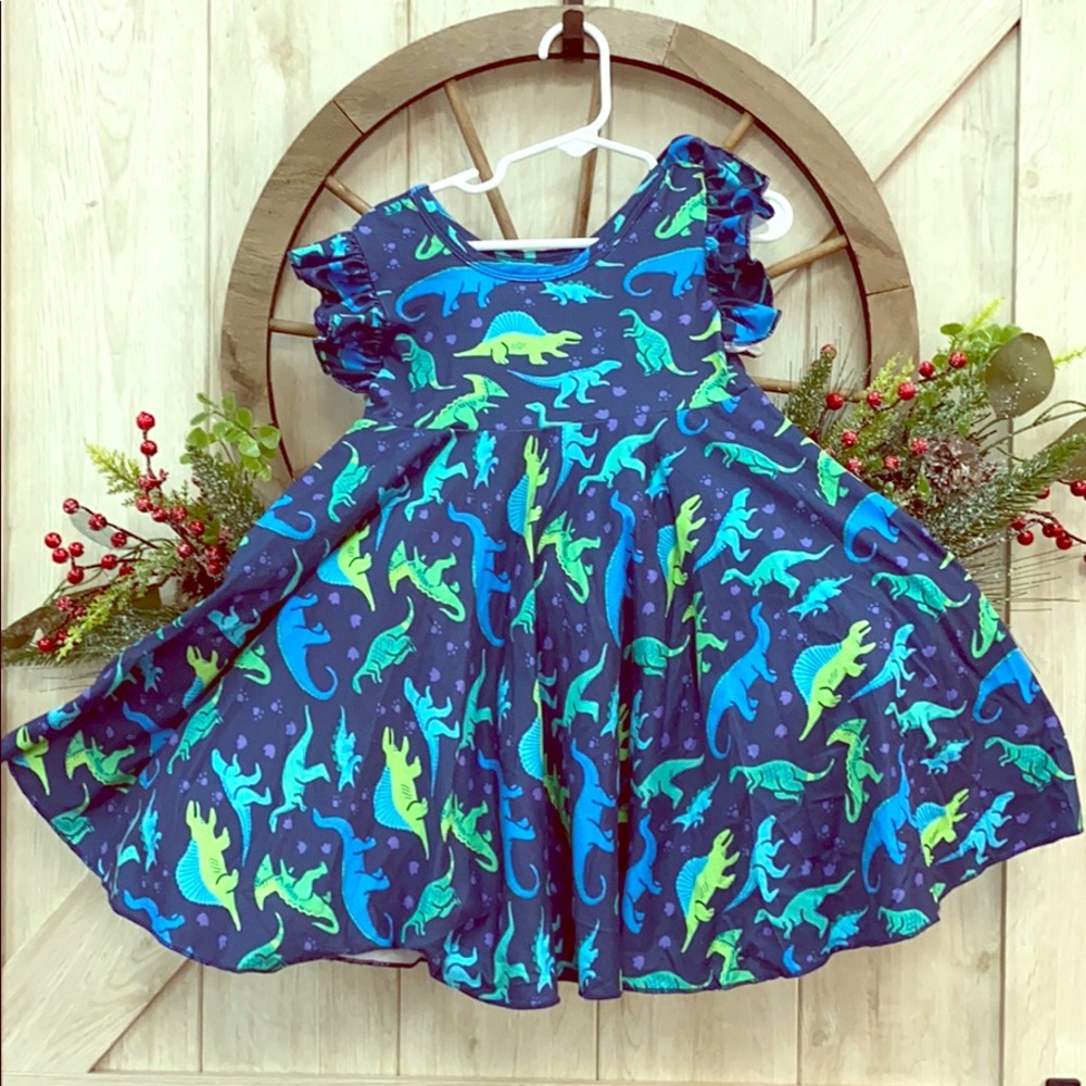 Dinosaur Twirl Dress 3T